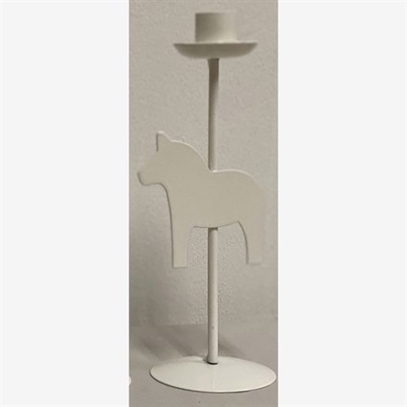 Hästljusstake vit 23cm